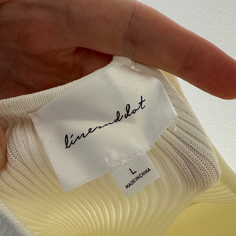 Line & Dot Cream Midi Dress - Picture 6 of 10